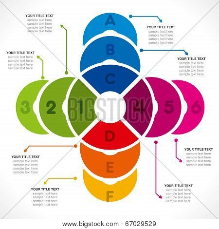 creative cricle info-graphics design concept vector
