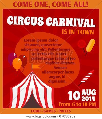 Circus advertising poster