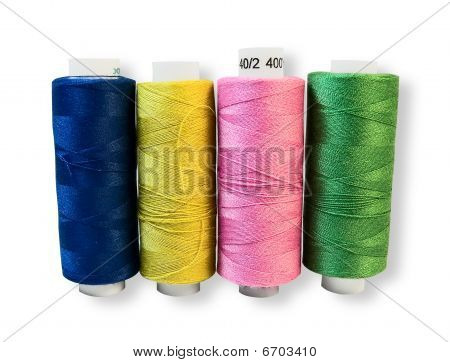 Spulen des Threads.