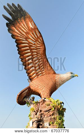 Eagle Statue against blue sky