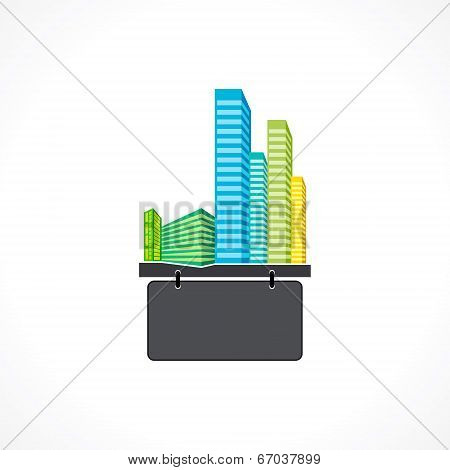 real estate building icon design