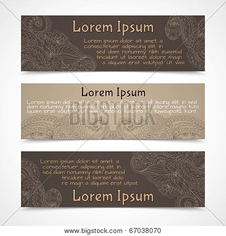 Ornamental banners horizontal