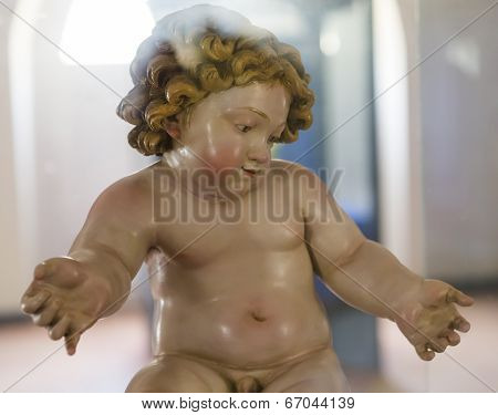 Figurines in San Lorenzo Maggiore church, Naples, Italy