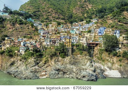 Colorful Houses In Mountains