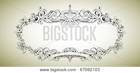 Vector frame with floral elements for registration 3