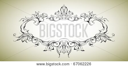 Vector frame with floral elements for registration 5