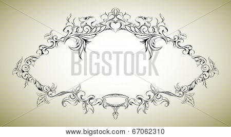 Vector frame with floral elements for registration 8