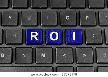 Roi Or Return On Investment Word On Keyboard