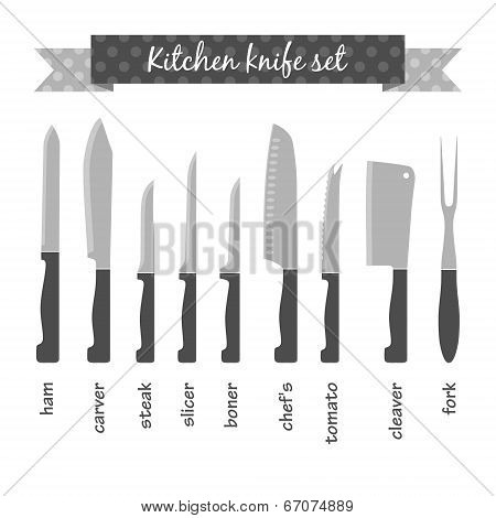 Types of kitchen knives set