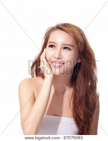 Uv Care And Beautiful Woman Face