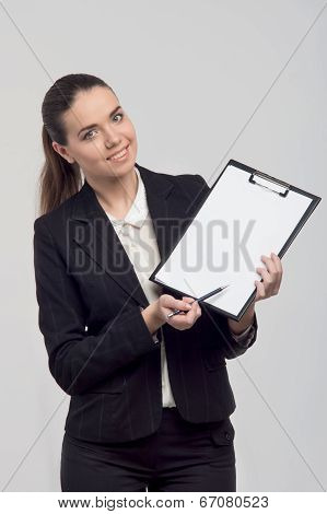 Business lady with documents