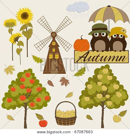 Set Of Autumn Icons