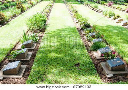The Kanchanaburi War Cemetery, Thailand