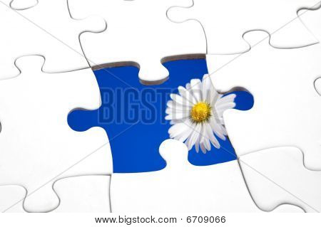 Puzzle et fleur
