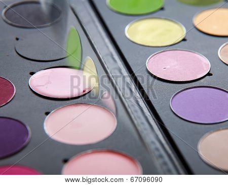 Professional cosmetics, palette with eyeshadow, make-up