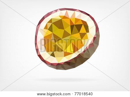 Low Poly Passion Fruit or Maracuja