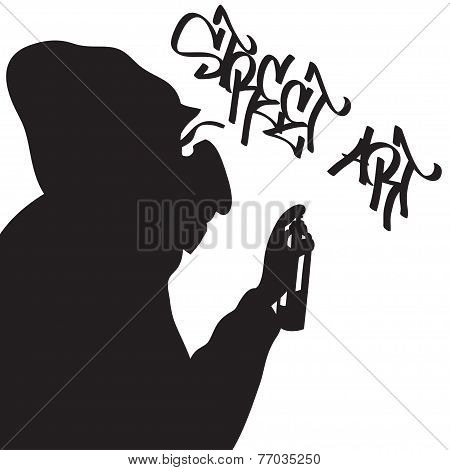 Street artist silhouette.eps