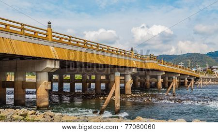 Uji Bridge in Uji Diostrict in Kyoto Japan