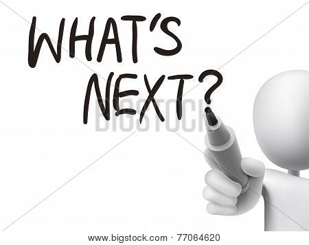 What Is Next Words Written By 3D Man