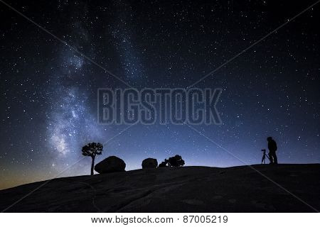 The Milky Way And A Photographer