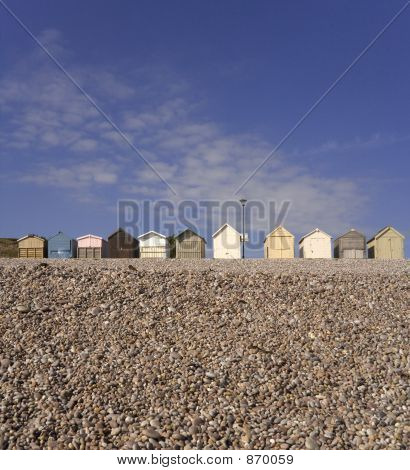 salterton budleigh ของชายฝั่งจูราสสิเดวอนประเทศอังกฤษ
