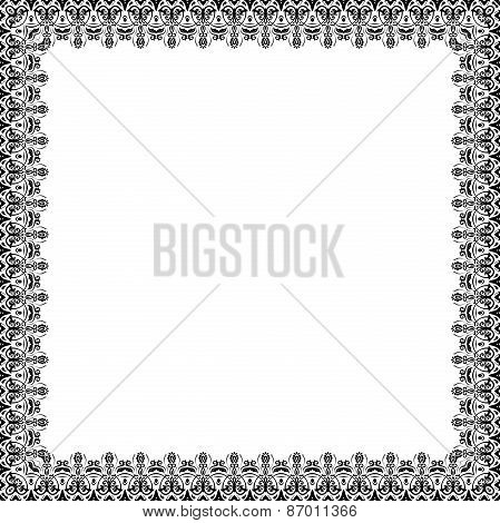 Floral Vector Pattern. Abstract Frame