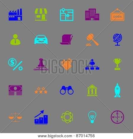 Franchise Color Icons On Gray Background