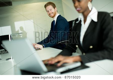 Young Couple In The Office