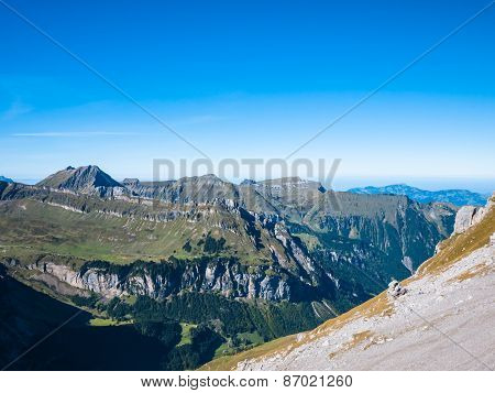 Panorama View Of The Alps Near Uri Rotstock