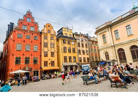 Stortorget Place In Gamla Stan, Stockholm