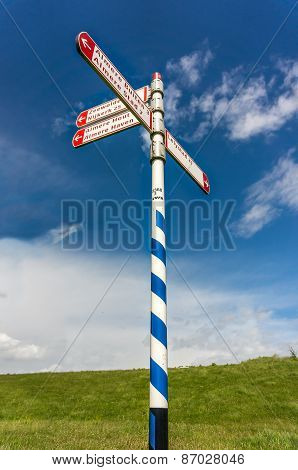Signpost In The Netherlands