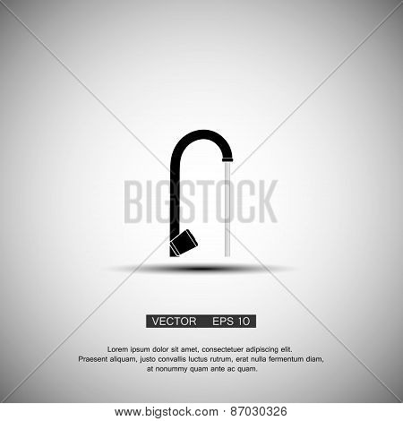 Tap vector icon with water drop.