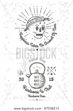 Trendy Retro Vintage Insignia - Badges vector set.
Fully editable. All items are well organized and layered.