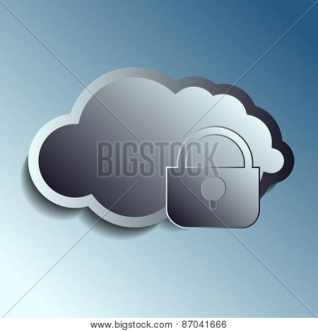steel 3d vector clouds. Securety.