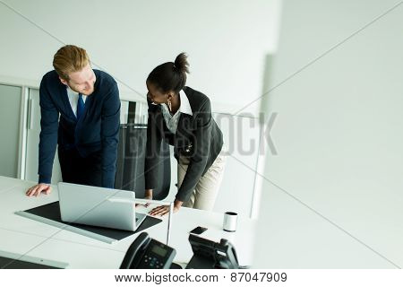 Young Couple In The Office