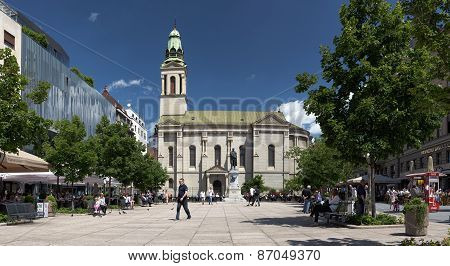 Petar Preradovic Square In Zagreb, Croatia