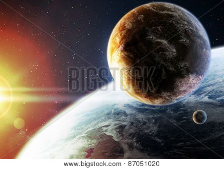Space background. Elements of this image furnished by NASA