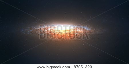 Incredibly beautiful spiral galaxy somewhere in deep space
