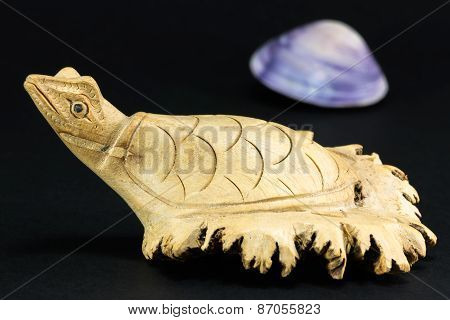 Decorative Marquetry Wooden Turtle