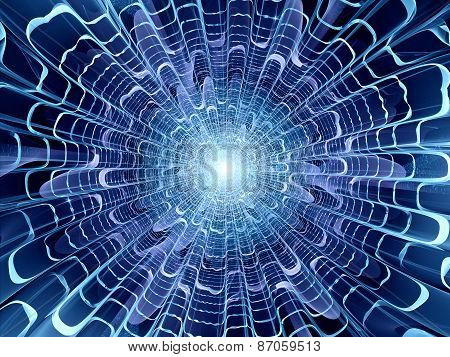 Blue Broken Glass Fractal