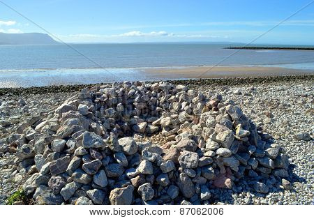 Llandudno West shore beach on the river Conwy estuary