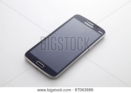 KUALA LUMPUR, MALAYSIA - April 2nd 2015. Close up of the Samsung mobile smart phone modal Galaxy grand 2