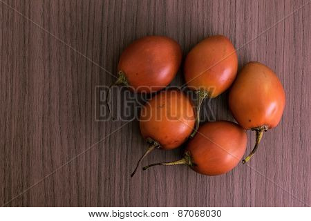 Tamarillo On Wood