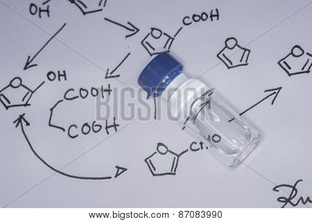 Sample Vial On The Paper