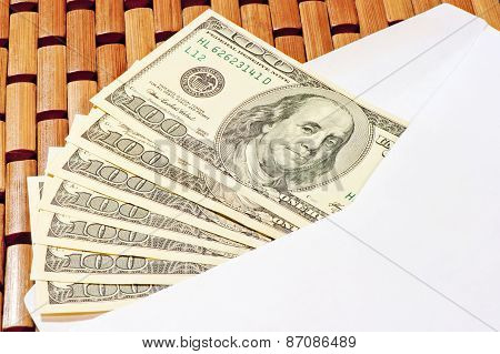 Bribe Of 100 Dollar Bills In An Envelope