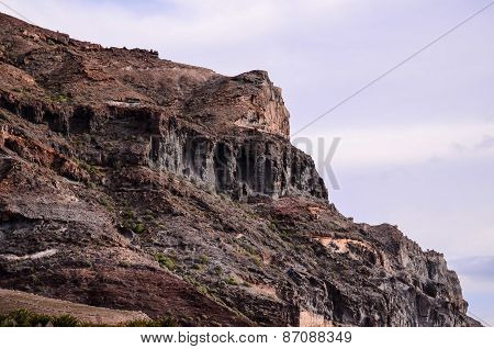 Volcanic Rock Basaltic Formation in Gran Canaria