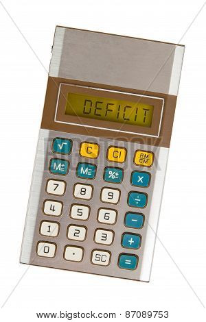 Old Calculator - Deficit