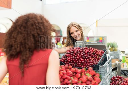 Women Trading Fruits