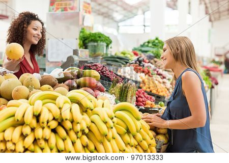 Women Trading Fruits