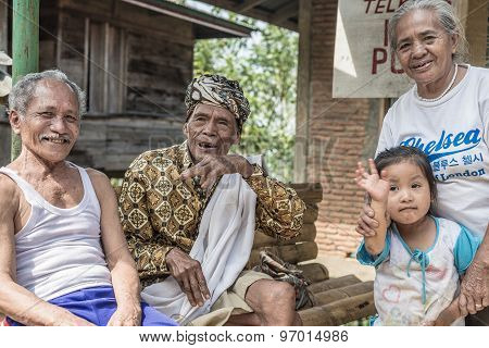 Portrait Of People From Tana Toraja, Indonesia